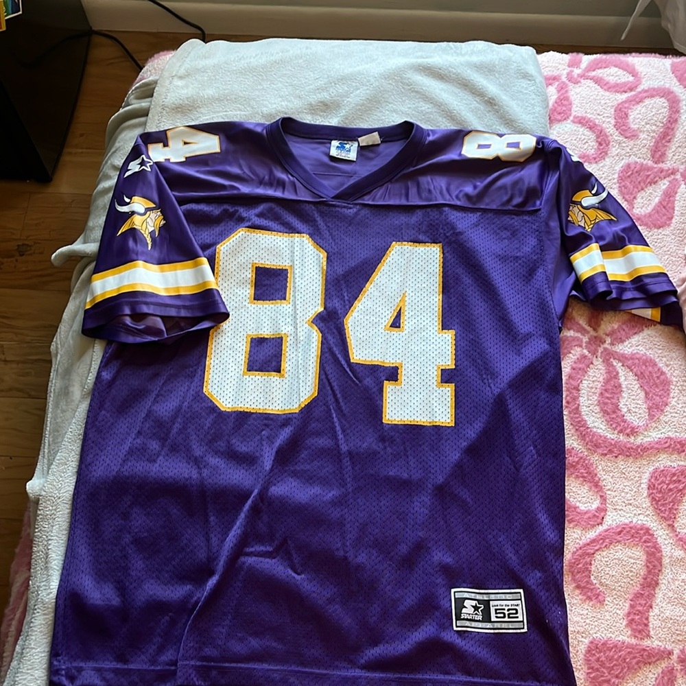 STARTER NFL Minnesota Vikings Randy Moss #84 Jersey Men’s Medium Purple Colorway